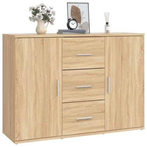 Buffet Chêne Sonoma 91x29,5x65 Cm Bois Contreplaqué