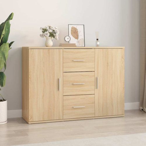 Buffet Chêne Sonoma 91x29,5x65 Cm Bois Contreplaqué