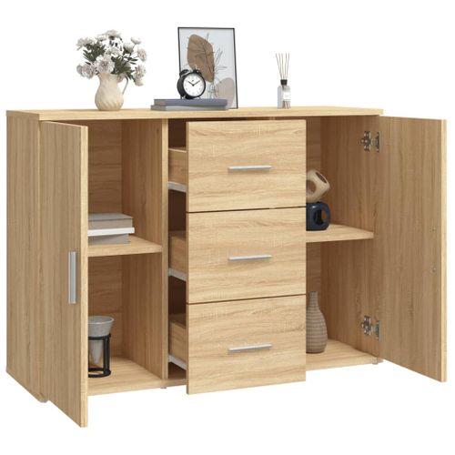 Buffet Chêne Sonoma 91x29,5x65 Cm Bois Contreplaqué