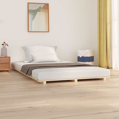 Cadre De Lit Sans Matelas 150x200 Cm Bois De Pin Massif