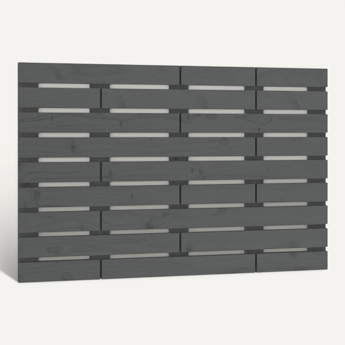 Tête De Lit Murale Gris 96x3x63 Cm Bois Massif De Pin