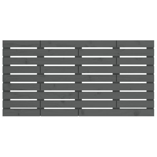 Tête De Lit Murale Gris 146x3x63 Cm Bois Massif De Pin