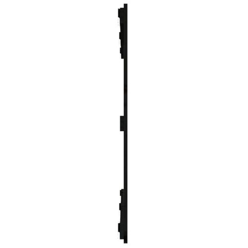 Tête De Lit Murale Noir 127,5x3x90 Cm Bois Massif De Pin