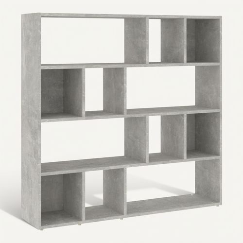 Bibliothèque/séparateur De Pièce Gris Béton 105x24x102 Cm