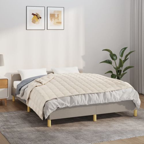 Couverture Lestée Crème Clair 140x200 Cm 10 Kg Tissu