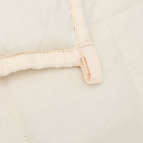 Couverture Lestée Crème Clair 140x200 Cm 10 Kg Tissu