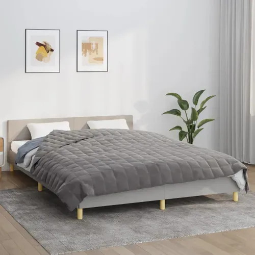 Couverture Lestée 220x240 Cm Gris Tissu 15 Kg