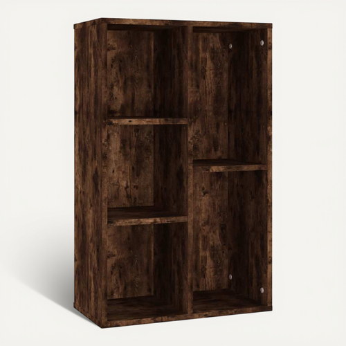 Bibliothèque/buffet Chêne Fumé 50x25x80 Cm Bois Contreplaqué