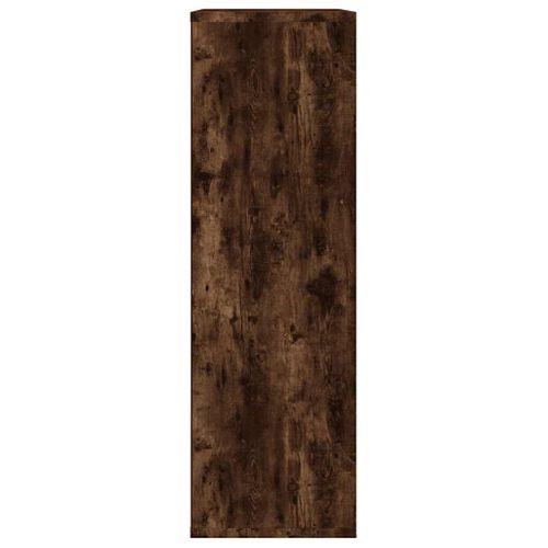 Bibliothèque/buffet Chêne Fumé 50x25x80 Cm Bois Contreplaqué