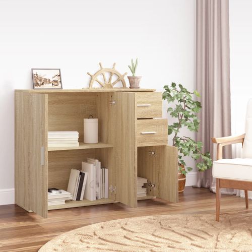 Buffet Chêne Sonoma 91x29,5x75 Cm Bois Contreplaqué