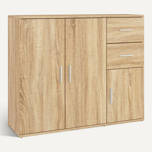 Buffet Chêne Sonoma 91x29,5x75 Cm Bois Contreplaqué
