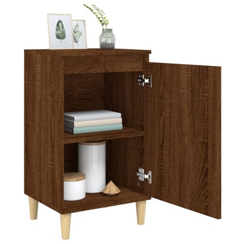 Tables De Chevet 2pcs Chêne Marron 40x35x70cm Bois Contreplaqué