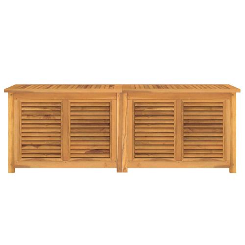 Boîte De Rangement Jardin Et Sac 150x50x55 Cm Bois Massif Teck Grand Espace De Stockage