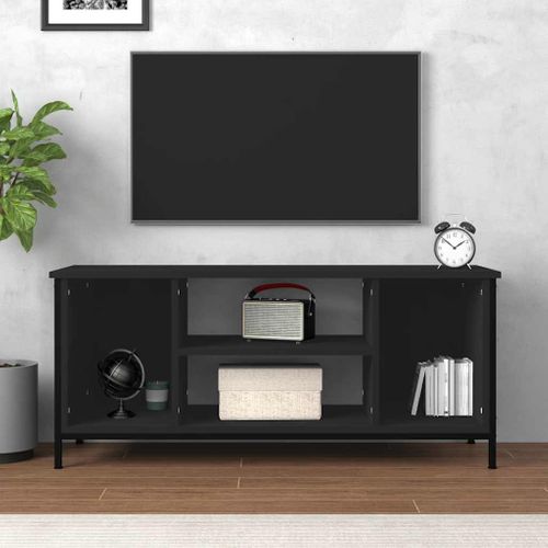 Meuble TV Noir 102x35x45 Cm Bois Contreplaqué