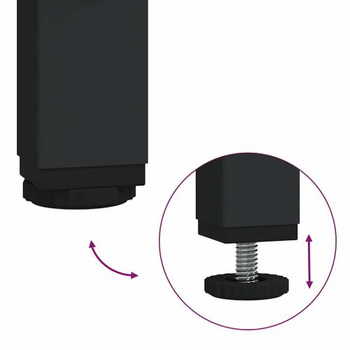 Meuble TV Noir 102x35x45 Cm Bois Contreplaqué