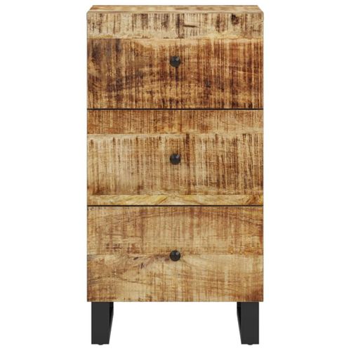 Buffet Avec 3 Tiroirs 40x33,5x75 Cm Bois Massif De Manguier