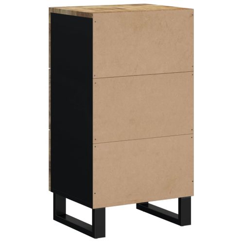 Buffet Avec 3 Tiroirs 40x33,5x75 Cm Bois Massif De Manguier