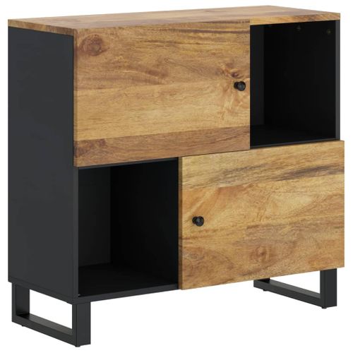 Buffet Avec 2 Portes 80x33x75 Cm Bois Massif De Manguier