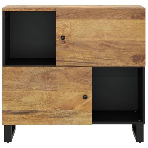 Buffet Avec 2 Portes 80x33x75 Cm Bois Massif De Manguier