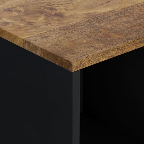 Buffet Avec 2 Portes 80x33x75 Cm Bois Massif De Manguier