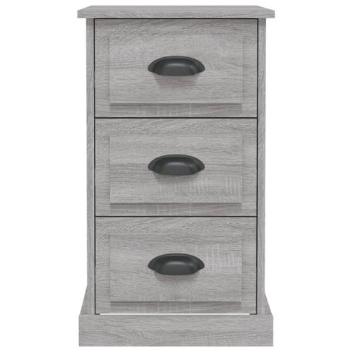 Table De Chevet Sonoma Gris 39x39x67 Cm Bois Contreplaqué