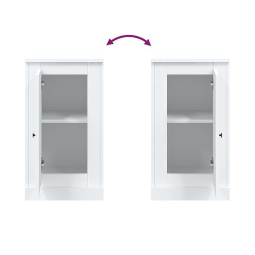 Buffet Blanc 37,5x35,5x67,5 Cm Bois Contreplaqué