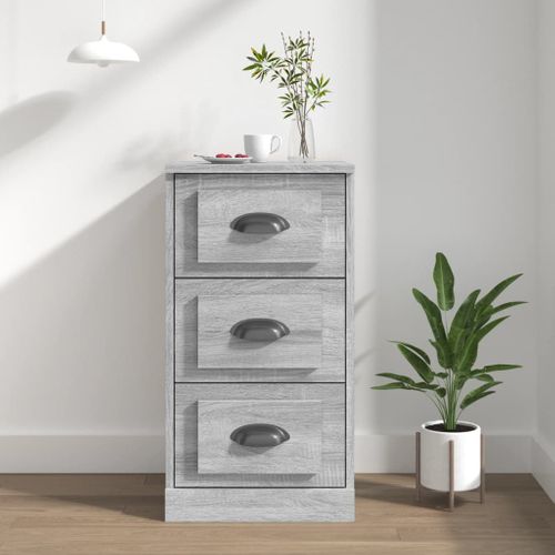 Buffet Sonoma Gris 36x35,5x67,5 Cm Bois Contreplaqué