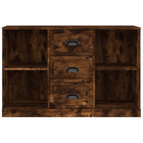 Buffet Chêne Fumé 104,5x35,5x67,5 Cm Bois Contreplaqué