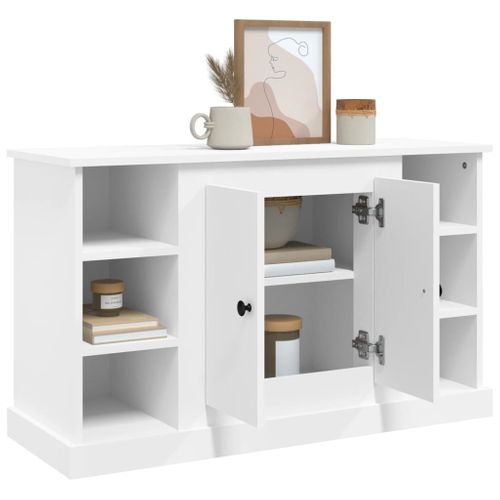 Buffet Blanc 100x35,5x60 Cm Bois Contreplaqué