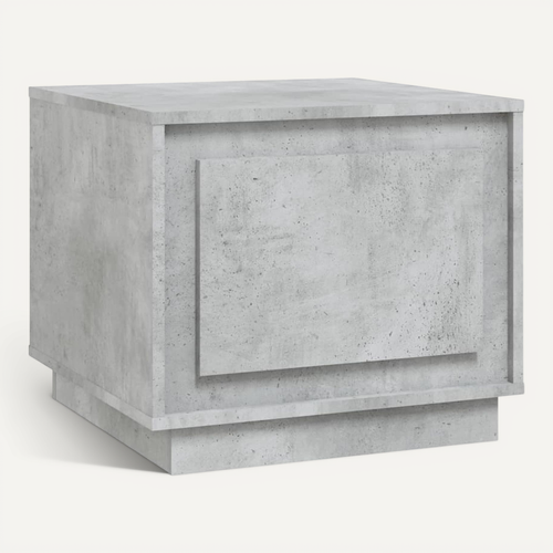 Table Basse Gris Béton 51x50x44 Cm Bois Contreplaqué