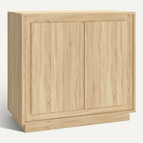Buffet Chêne Sonoma 80x34x75 Cm Bois Contreplaqué
