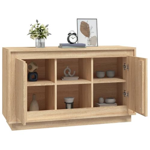 Buffet Chêne Sonoma 102x35x60 Cm Bois Contreplaqué