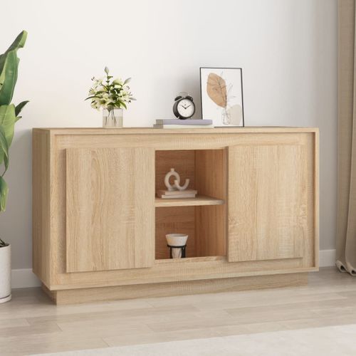 Buffet Chêne Sonoma 102x35x60 Cm Bois Contreplaqué
