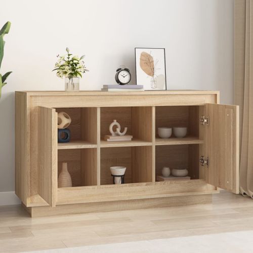 Buffet Chêne Sonoma 102x35x60 Cm Bois Contreplaqué