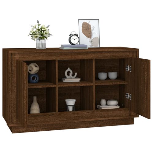 Buffet Chêne Marron 102x35x60 Cm Bois Contreplaqué