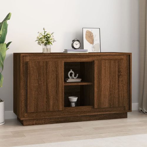 Buffet Chêne Marron 102x35x60 Cm Bois Contreplaqué