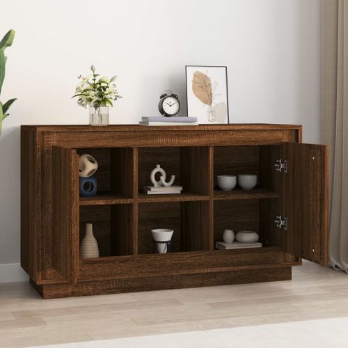 Buffet Chêne Marron 102x35x60 Cm Bois Contreplaqué