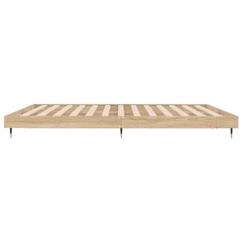 Cadre De Lit Chêne Sonoma 200x200 Cm Bois Contreplaqué