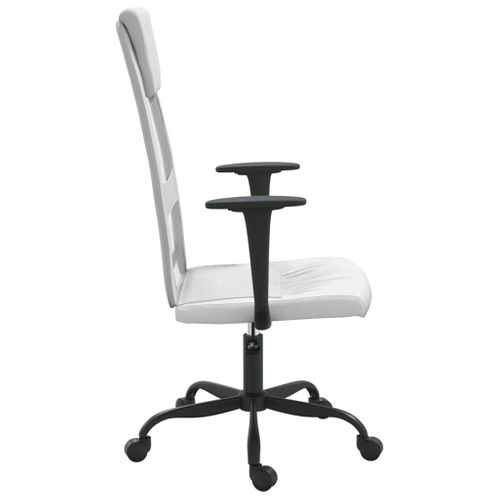 Chaise De Bureau Réglable En Hauteur Blanc