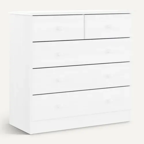Commode "alta" Avec Grain De Bois Naturel Blanc 77x35x73 Cm Bois Massif Pin