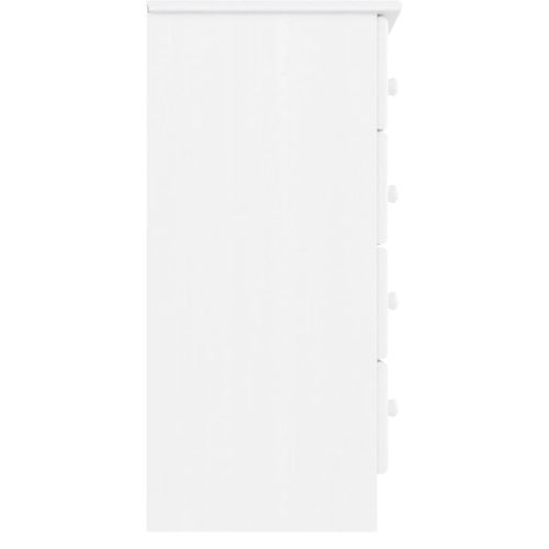 Commode "alta" Avec Grain De Bois Naturel Blanc 77x35x73 Cm Bois Massif Pin