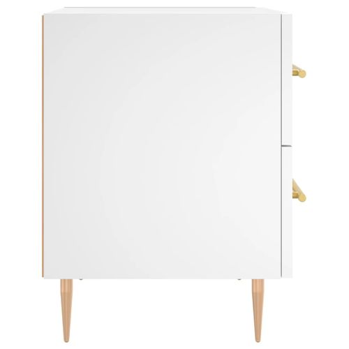 Tables De Chevet 2 Pièces Blanc 40x35x47,5 Cm Bois Contreplaqué