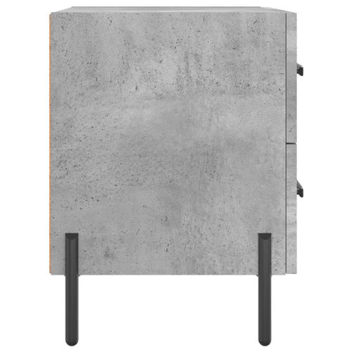 Table De Chevet Gris Béton 40x35x47,5 Cm Bois Contreplaqué