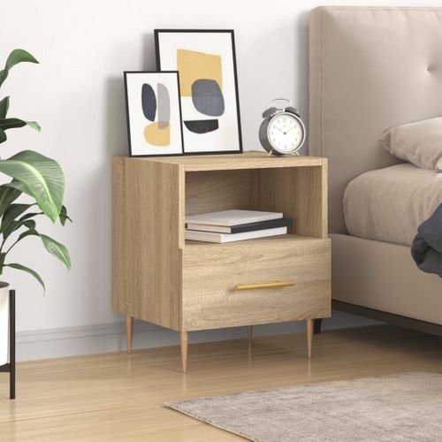 Table De Chevet Chêne Sonoma 40x35x47,5 Cm Bois Contreplaqué