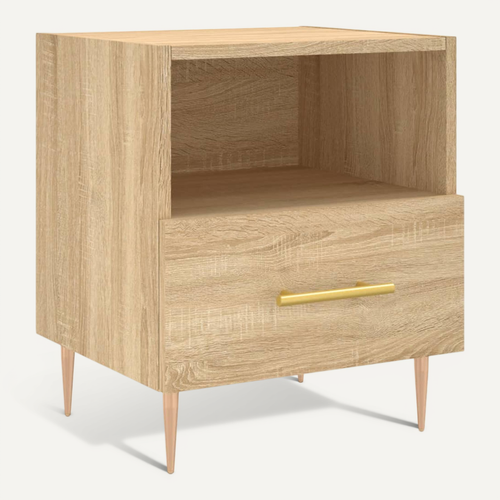 Table De Chevet Chêne Sonoma 40x35x47,5 Cm Bois Contreplaqué