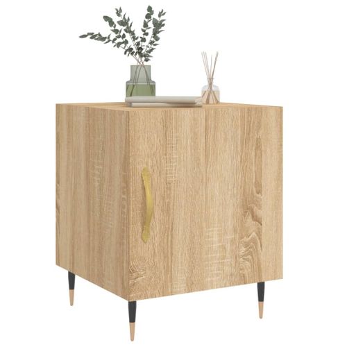 Tables De Chevet 2 Pièces Chêne Sonoma 40x40x50 Cm Bois Contreplaqué