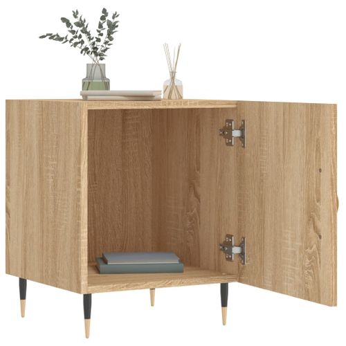 Tables De Chevet 2 Pièces Chêne Sonoma 40x40x50 Cm Bois Contreplaqué
