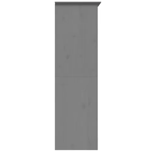 Garde-robe Bodo Gris 99x53,5x173 Cm Bois Massif De Pin