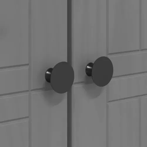 Garde-robe Bodo Gris 99x53,5x173 Cm Bois Massif De Pin
