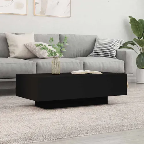 Table Basse Noire 100x49,5x31 Cm Bois Contreplaqué